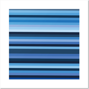 Multiple striped blue palette Posters and Art